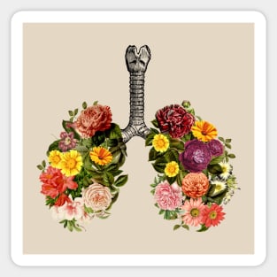 Breathing Spring Flower Lungs by Tobe Fonseca Sticker